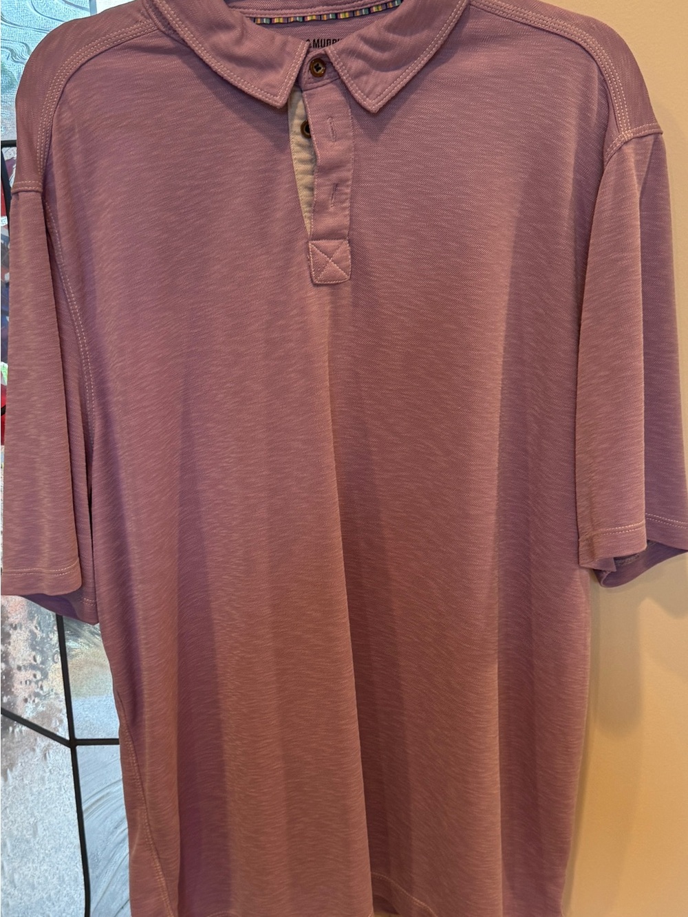 Johnston & Murphy Lavender Short-Sleeve Polo